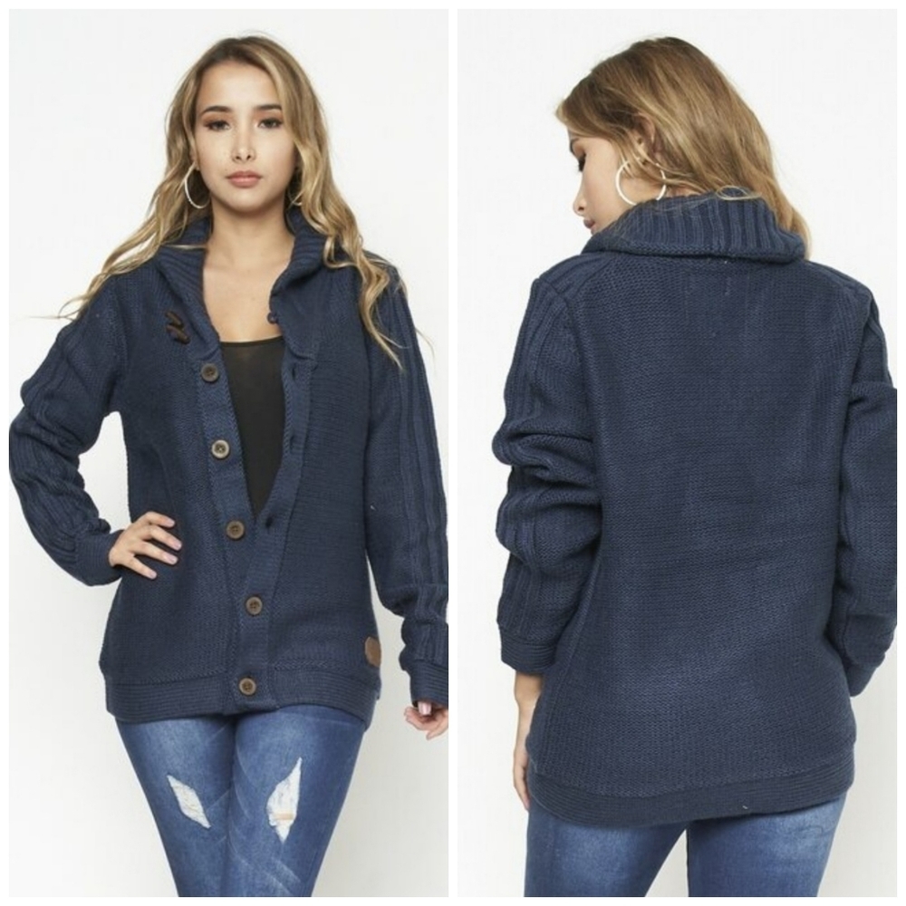 Women's Heavy Knit Cardigan Sweater